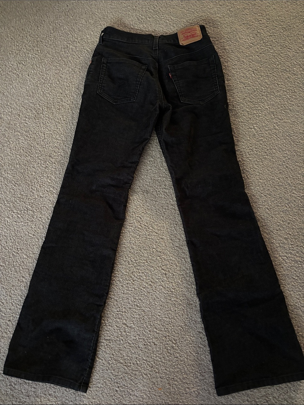 Levi's Junior Black Ribbed Flare Jeans size 5